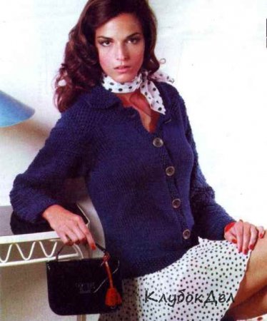 Жакет темно-синего цвета