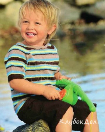 Полосатый пуловер реглан для мальчика