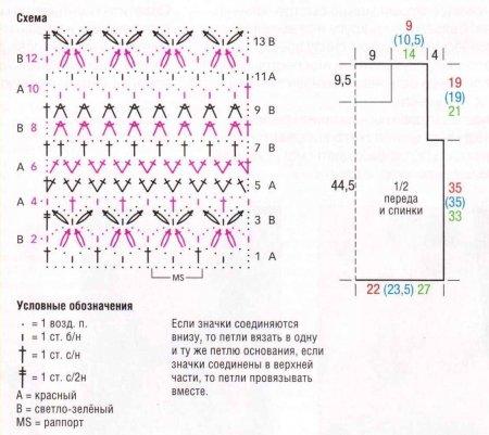 Вязаный крючком полосатый топ