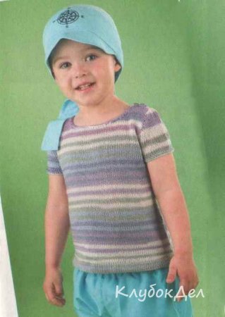 Детский пуловер из секционной пряжи