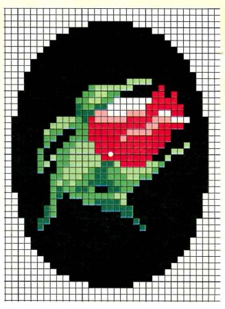 Вышивка крестом «Цветочные броши»