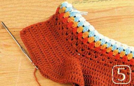 Вязание носков от центра