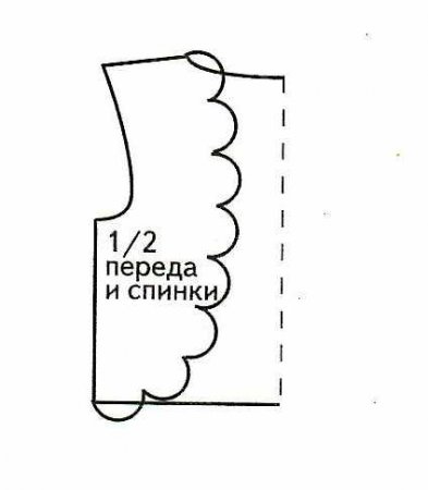 Черный ажурный жилет с круглыми полочками