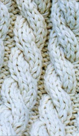 Плед с узором из кос