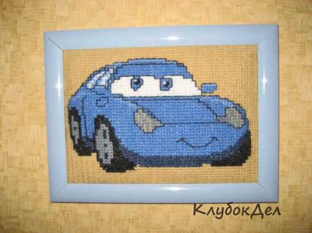 Герои "Тачек" вышитые крестиком