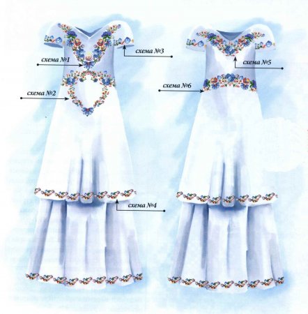 Вышивка гладью «Свадебное платье»