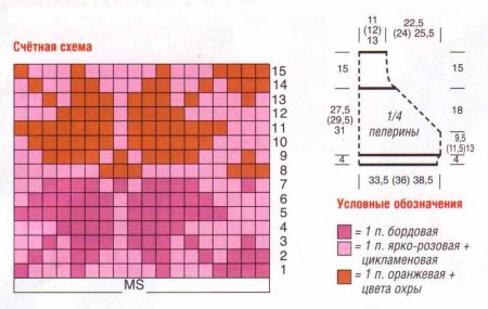 Пелерина, нарукавники и шапочка