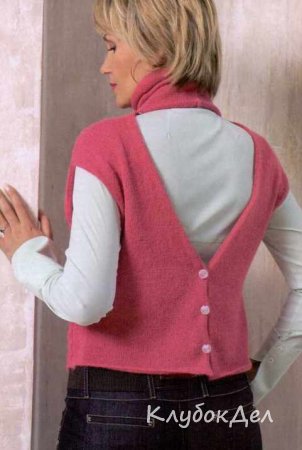 Жилет с воротником
