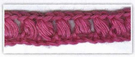 Узор пышный столбик крючком и декоративный пуфик