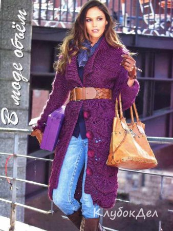 Пальто с фантазийным узором