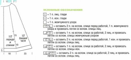 Пончо с узором из ромбов