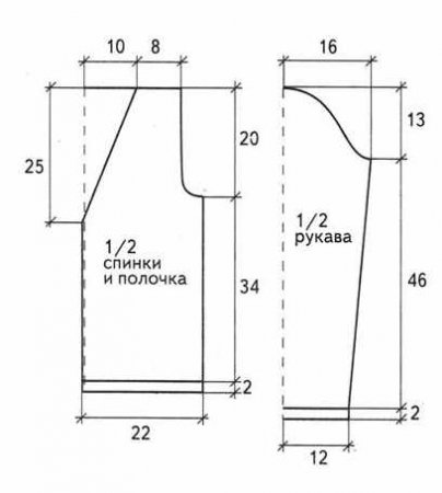 Фиолетовый жакет спицами 