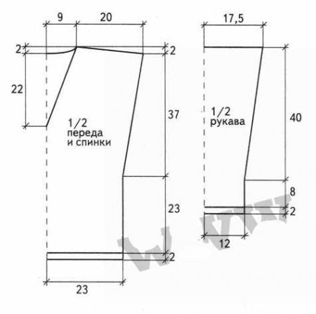 Персиковый пуловер с косами