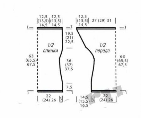 Туника с ниспадающим воротником