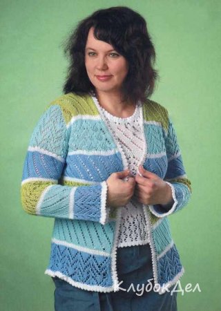 Жакет с широкими полосами