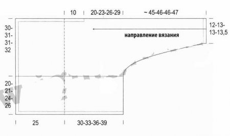 Черный жакет вязаный спицами