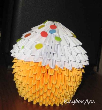 Модульное оригами «Пасхальный кулич»