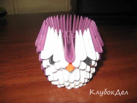 Модульное оригами «Сова малышка»