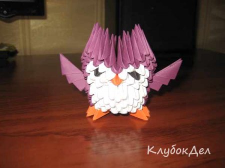 Модульное оригами «Сова малышка»