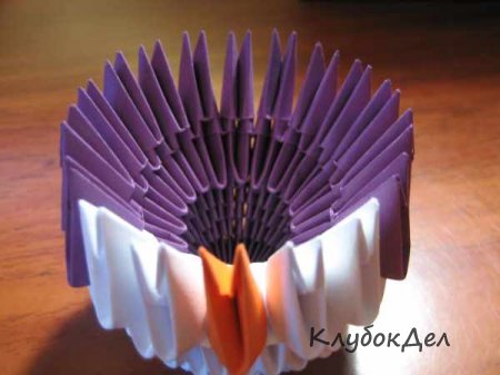 Модульное оригами «Сова малышка»