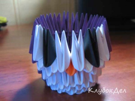 Модульное оригами «Сова малышка»