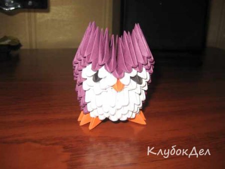 Модульное оригами «Сова малышка»