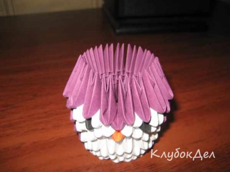 Модульное оригами «Сова малышка»