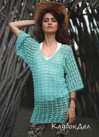 Туника сетка крючком