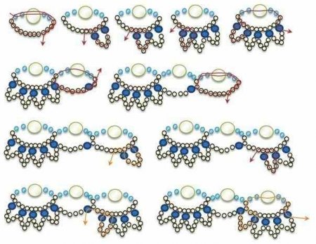 Ожерелье из бисера и бусин