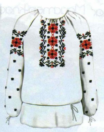 Буковинская вышиванка крестом