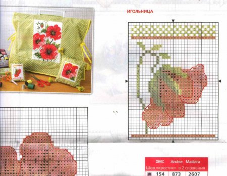 Игольница и чехол для швейной машины с вышивкой