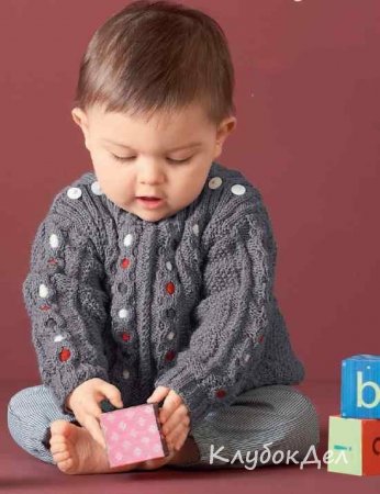 Детский джемпер с косами