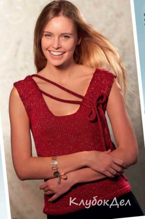 Красный топ спицами