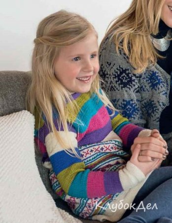 Туника для девочки с жаккардовым узором