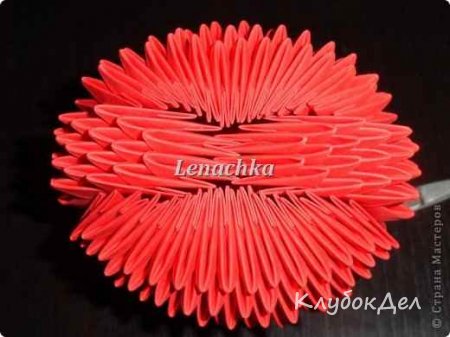 Объемное сердце из модулей оригами пошаговая инструкция