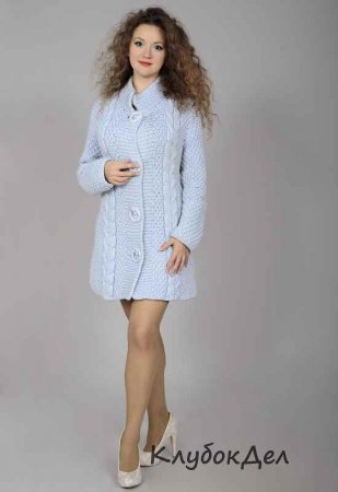 Пальто спицами