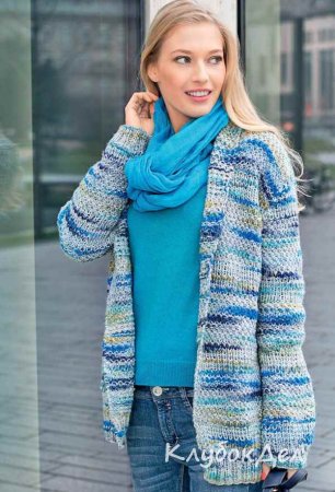 Жакет спицами женский