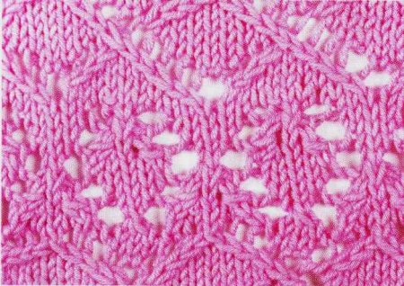 Ажурные узоры спицами схемы и описание