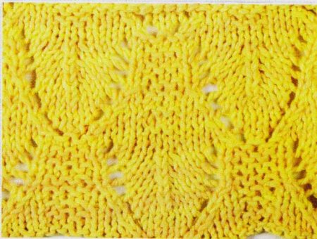 Ажурные узоры спицами схемы и описание