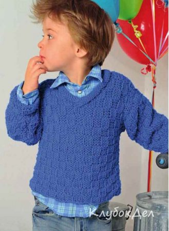 Пуловер для мальчика спицами с описанием