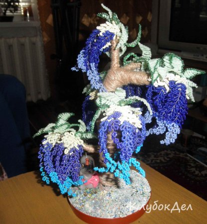Глициния из бисера