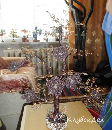 Дерево из бисера Шоколадный блюз