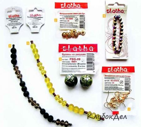 колье с бусиной из ракушек выполнение работы