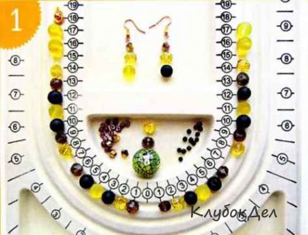 колье с бусиной из ракушек выполнение работы