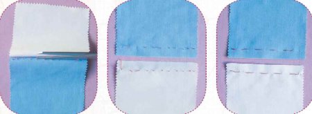 Копировальный шов (силки) прямыми стежками