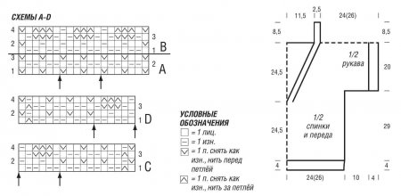 Белый пуловер спицами схемы