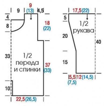 Пуловер крючком схема