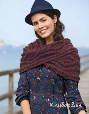 Снуд с узором «косы»