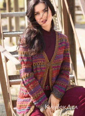 Пальто с сочетанием узоров