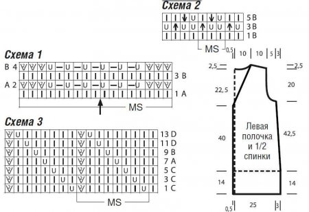Пальто с сочетанием узоров схемы